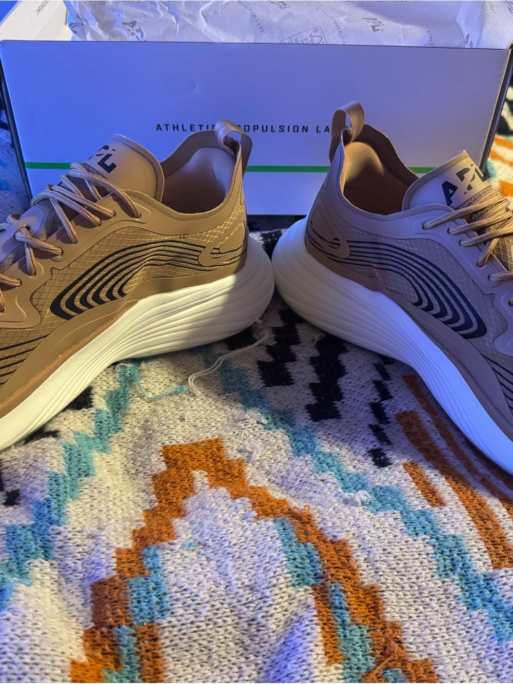 APL Men's Athletic Shoes Taupe with White Soles